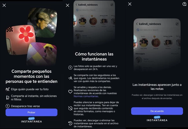 Instantáneas de Instagram