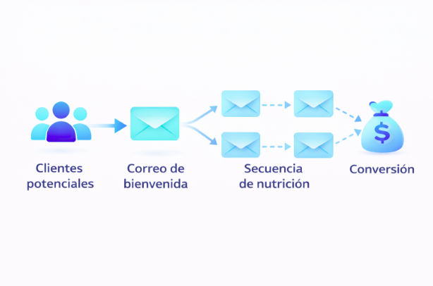 Flujo de automatización de email marketing