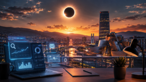 Visibilidad digital para empresas durante el eclipse solar en Bilbao y España