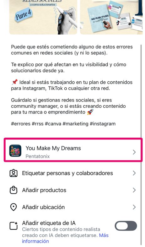 actualizacion instagram